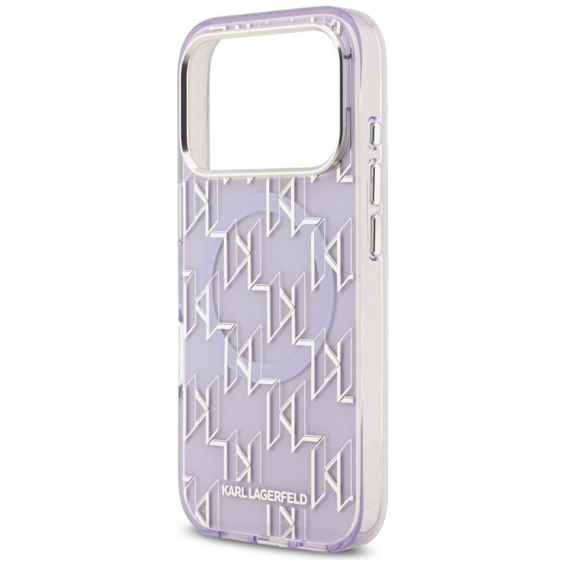 Etui Karl Lagerfeld IML KL Monogram MagSafe na iPhone 17 Pro - fioletowe - obrazek 6
