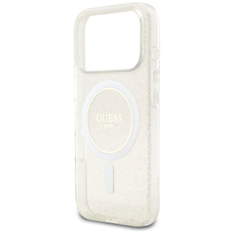 Etui Guess IML Glitter Pearl Strap MagSafe do iPhone 17 Pro - przezroczyste - obrazek 6