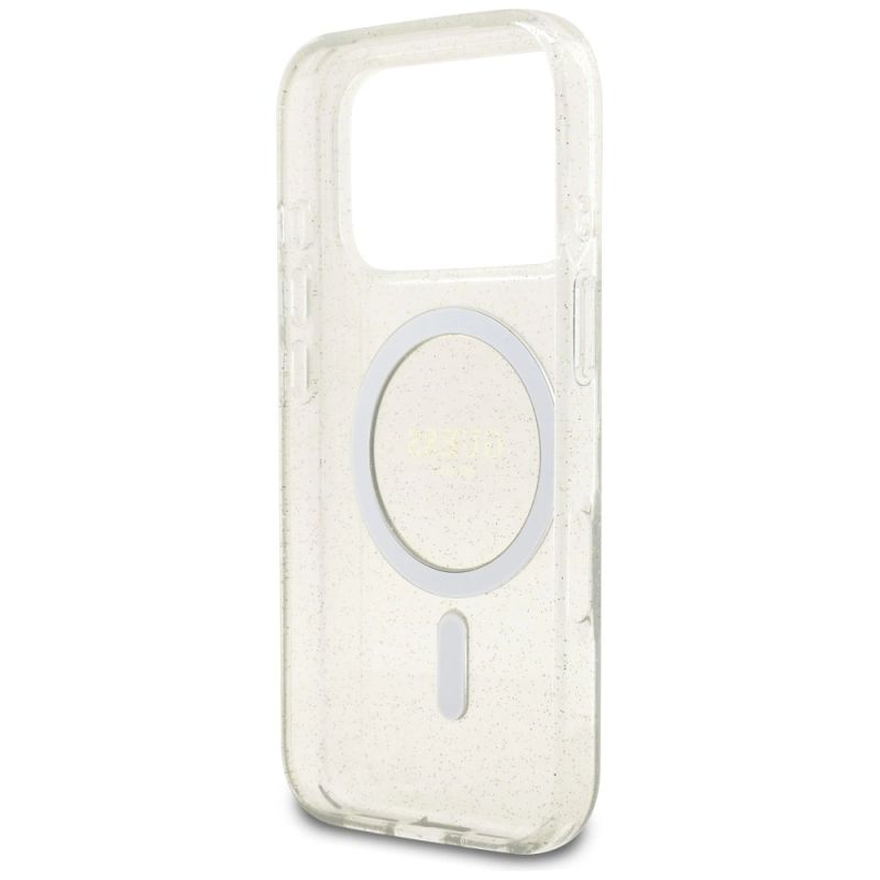 Etui Guess IML Glitter Pearl Strap MagSafe do iPhone 17 Pro - przezroczyste - obrazek 7