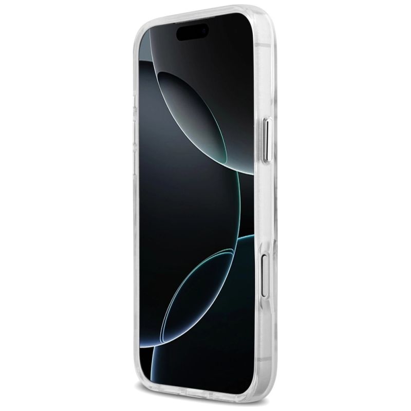Etui Guess Metal Outline MagSafe do iPhone 17 Pro Max - srebrne - obrazek 5