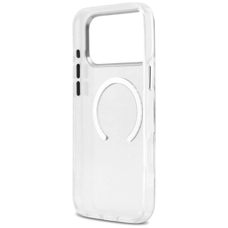 Etui Guess Metal Outline MagSafe do iPhone 17 Pro Max - srebrne - obrazek 7