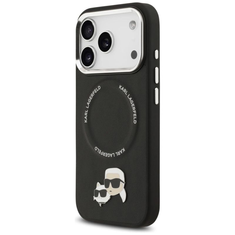 Etui Karl Lagerfeld Karl & Choupette Pins MagSafe do iPhone 17 Pro - czarne - obrazek 2
