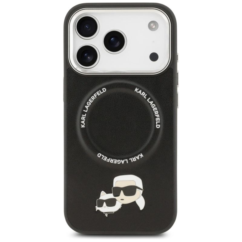 Etui Karl Lagerfeld Karl & Choupette Pins MagSafe do iPhone 17 Pro - czarne - obrazek 3