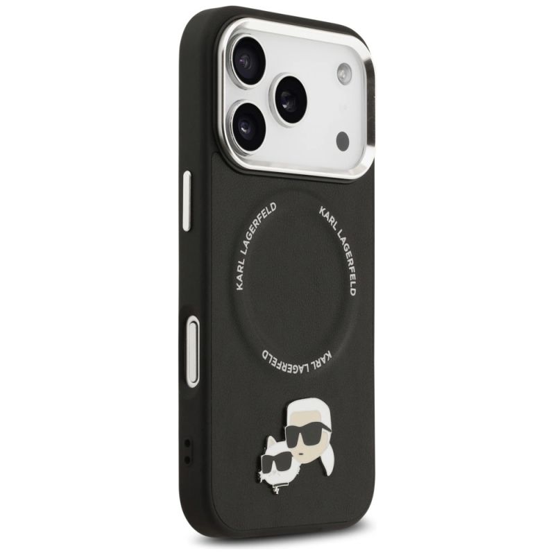 Etui Karl Lagerfeld Karl & Choupette Pins MagSafe do iPhone 17 Pro - czarne - obrazek 4