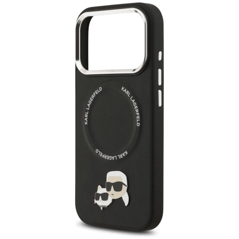Etui Karl Lagerfeld Karl & Choupette Pins MagSafe do iPhone 17 Pro - czarne - obrazek 6