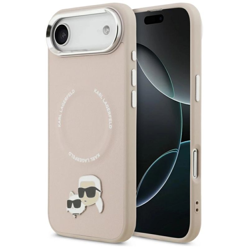 Etui Karl Lagerfeld Karl & Choupette Pins MagSafe do iPhone Air różowe