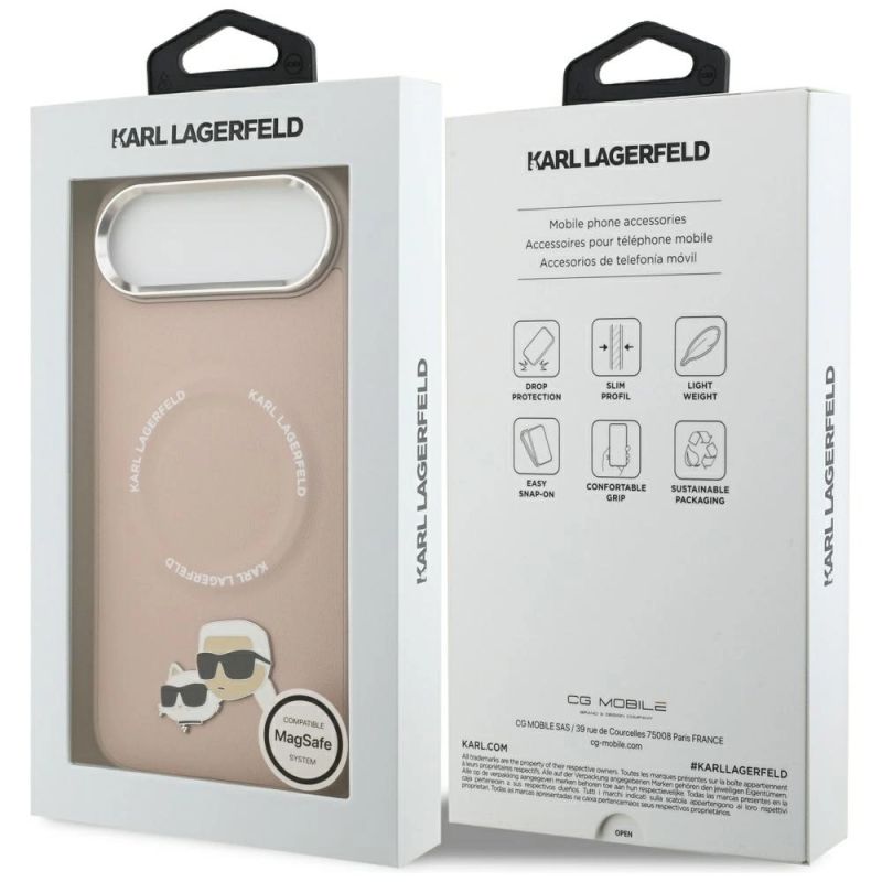 Etui Karl Lagerfeld Karl & Choupette Pins MagSafe do iPhone Air różowe - obrazek 8