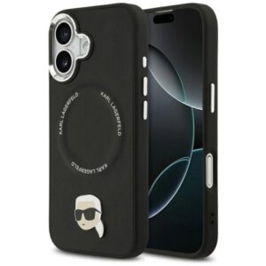 Etui Karl Lagerfeld Karl Pin MagSafe do iPhone 17 - czarne