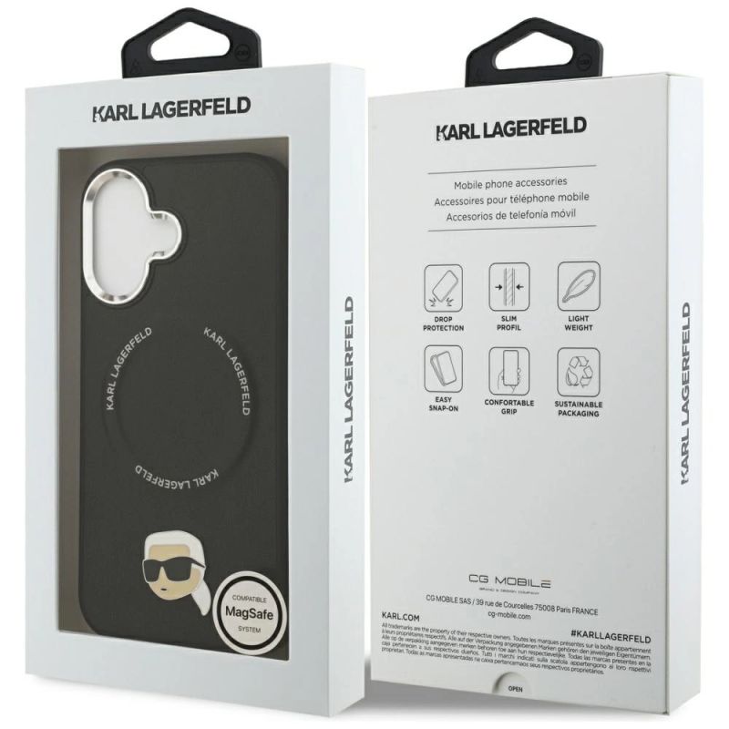 Etui Karl Lagerfeld Karl Pin MagSafe do iPhone 17 - czarne - obrazek 8