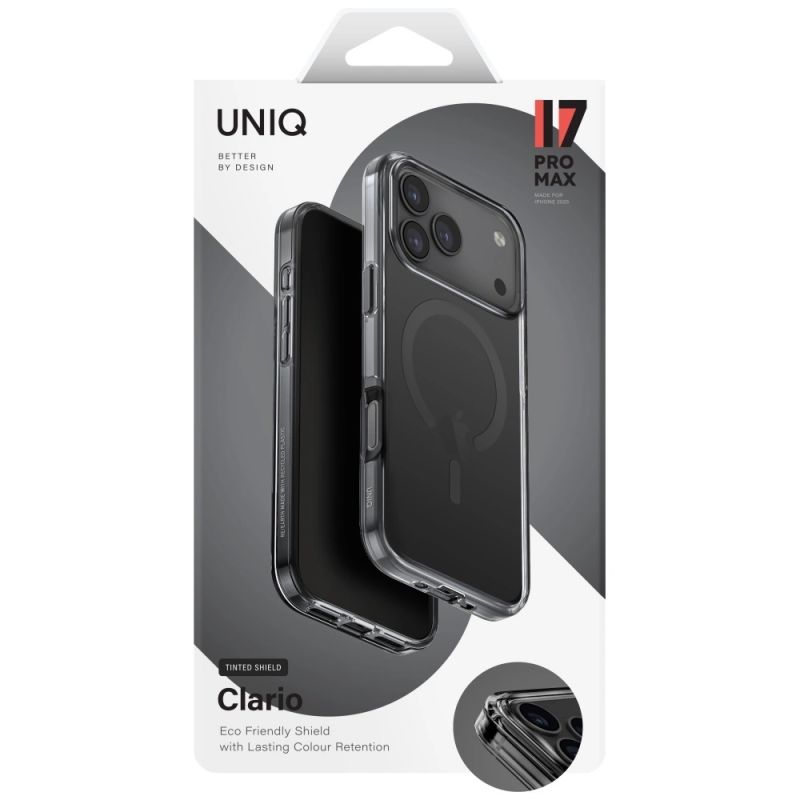 Etui UNIQ Clario Magclick Charging na iPhone 17 Pro Max - czarne - obrazek 5