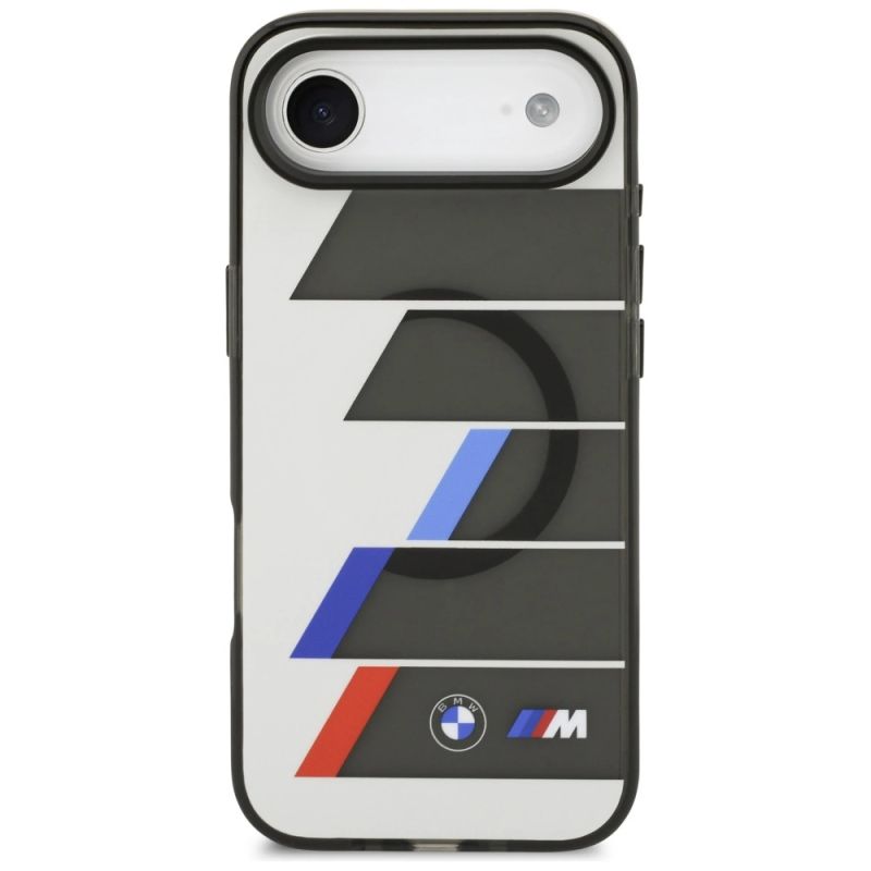 Etui BMW M IML Metal Buttons Tricolor Lines MagSafe na iPhone Air - szare - obrazek 3