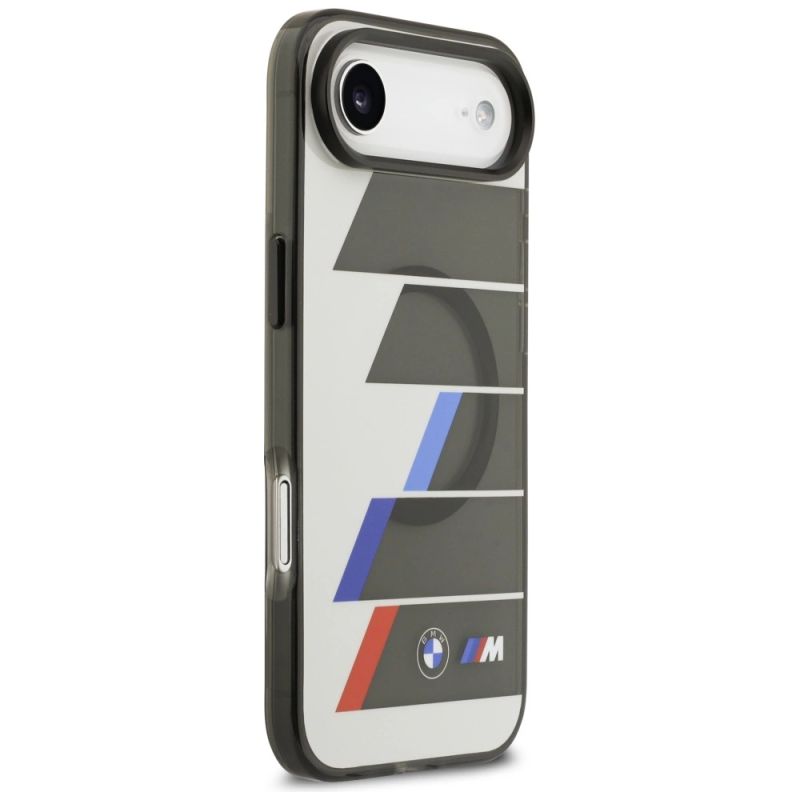 Etui BMW M IML Metal Buttons Tricolor Lines MagSafe na iPhone Air - szare - obrazek 4