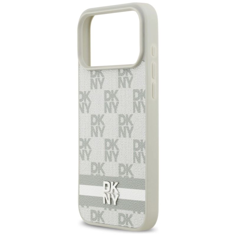Etui DKNY Checkered with Printed Stripes na iPhone 17 Pro Max - beżowe - obrazek 6