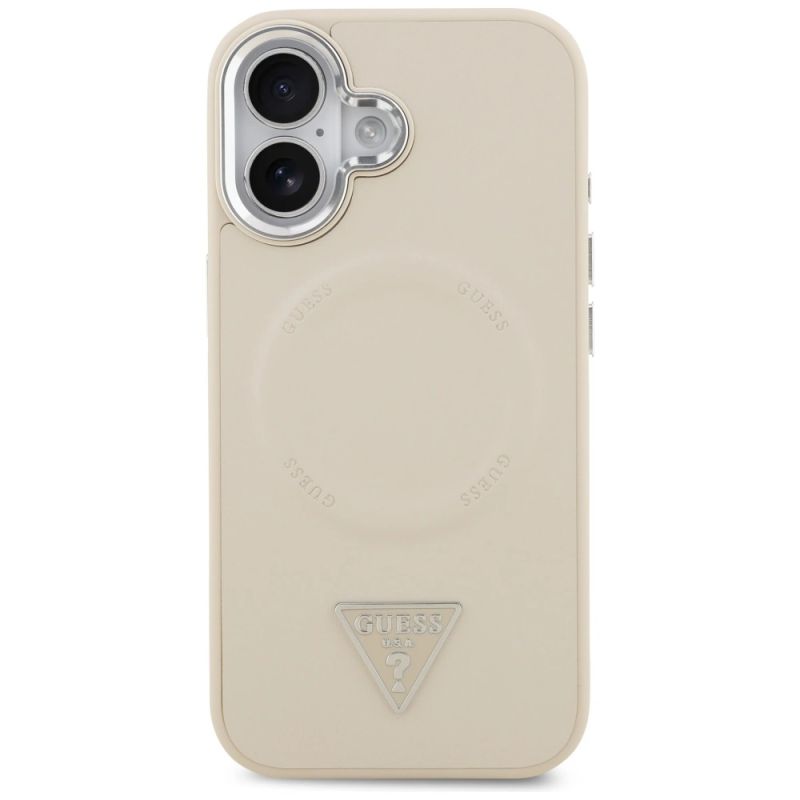 Etui Guess Triangle Logo MagSafe na iPhone 17 - beżowe - obrazek 3