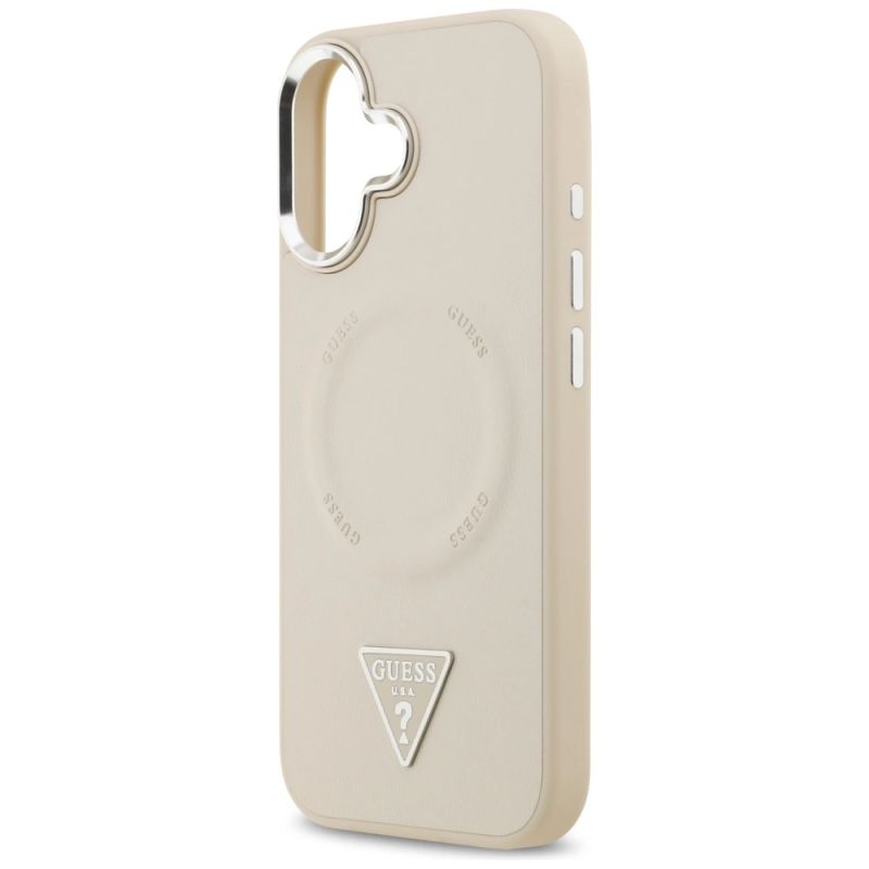 Etui Guess Triangle Logo MagSafe na iPhone 17 - beżowe - obrazek 6