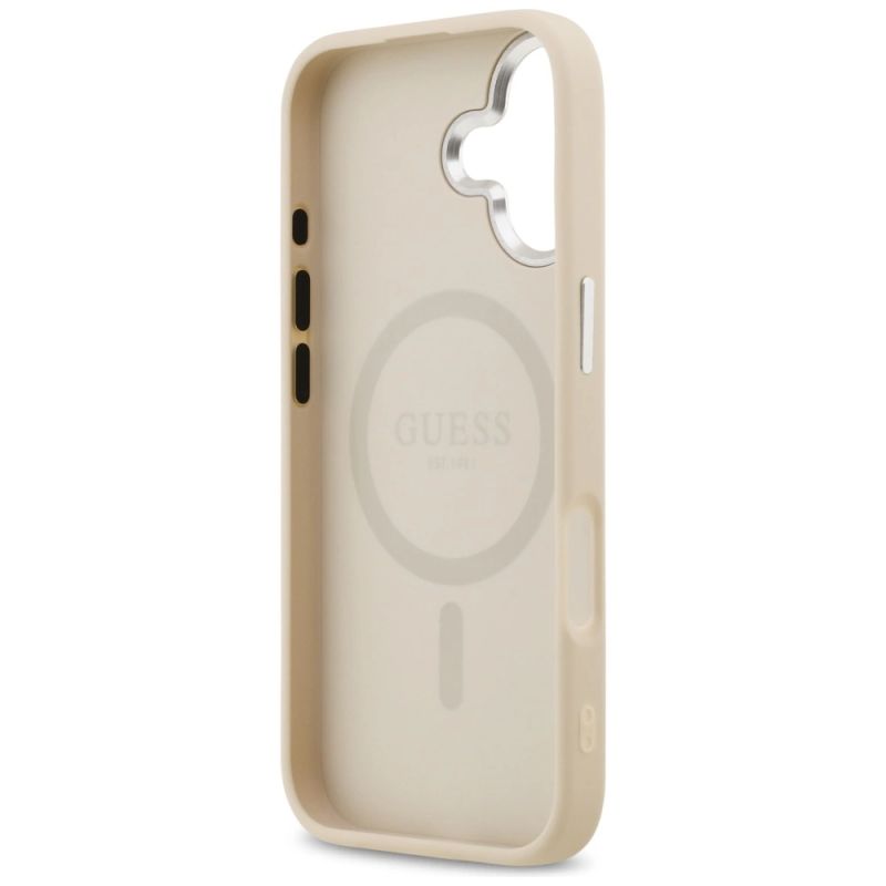 Etui Guess Triangle Logo MagSafe na iPhone 17 - beżowe - obrazek 7