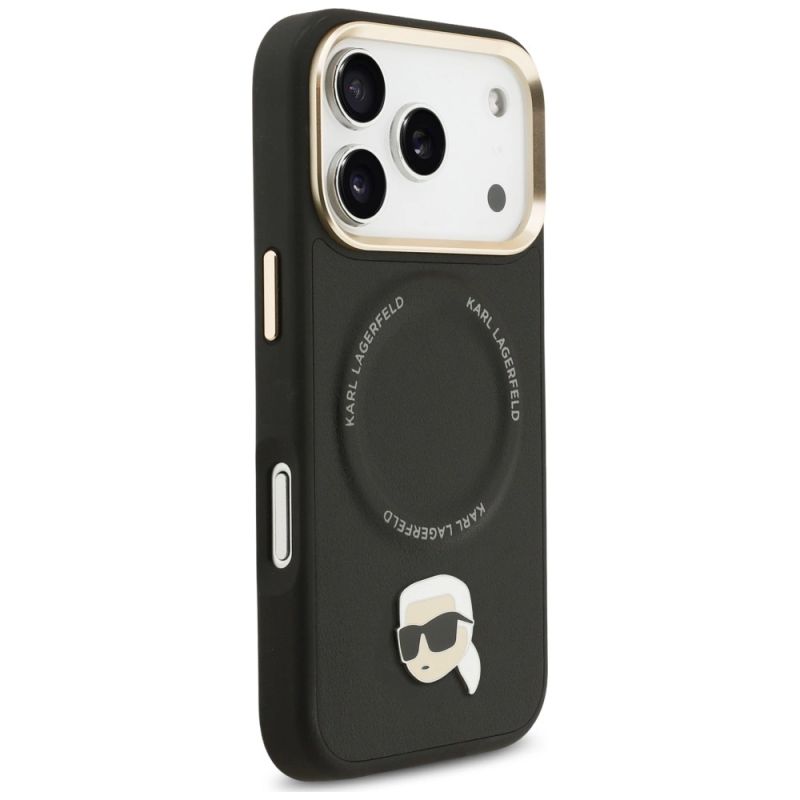 Etui Karl Lagerfeld Big Strap Karl Metal Logo MagSafe na iPhone 17 Pro - czarne - obrazek 4