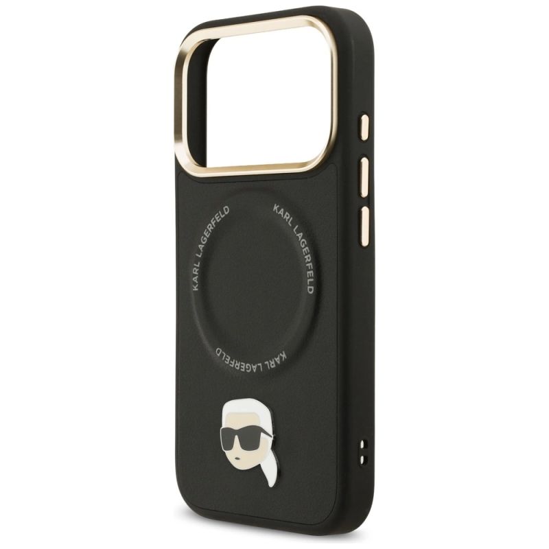 Etui Karl Lagerfeld Big Strap Karl Metal Logo MagSafe na iPhone 17 Pro - czarne - obrazek 6