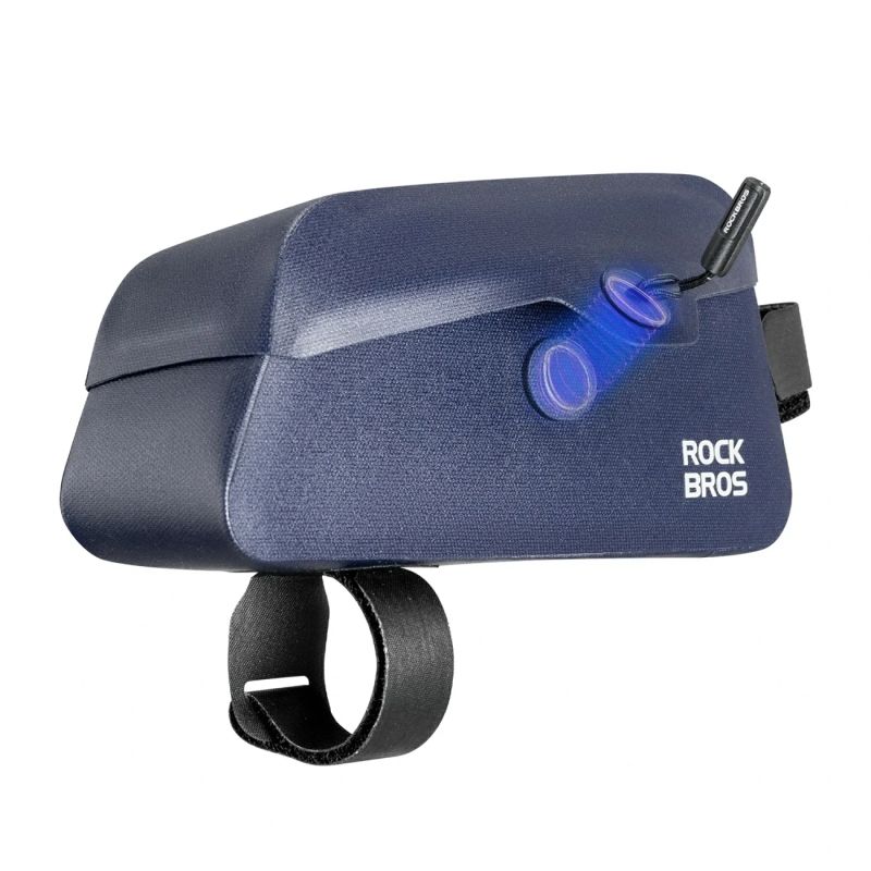 Torba rowerowa Rockbros 30120122006 na ramę wodoodporna z magnetycznym zapięciem 0,9L - niebieska - obrazek 3