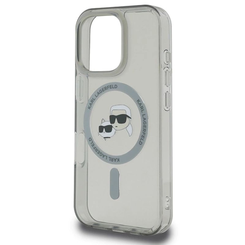 Etui Karl Lagerfeld IML Metal Karl&Choupette Head MagSafe na iPhone 16 Pro Max - czarne - obrazek 6