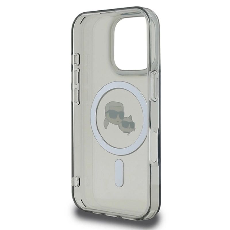 Etui Karl Lagerfeld IML Metal Karl&Choupette Head MagSafe na iPhone 16 Pro Max - czarne - obrazek 7