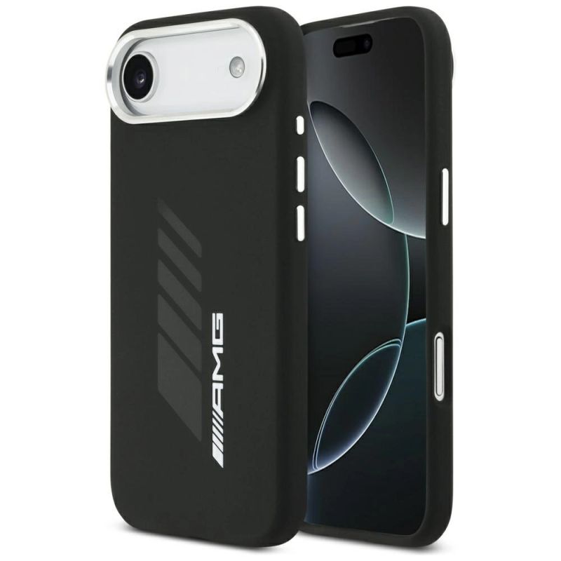 Etui AMG Silicone Oversize Rhombs MagSafe na iPhone Air - czarne