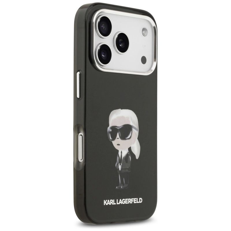 Etui Karl Lagerfeld IML Aquarelle Karl & Logo MagSafe na iPhone 17 Pro - czarne - obrazek 4