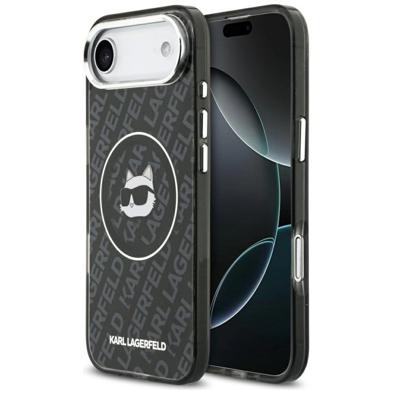 Etui Karl Lagerfeld IML Choupette Head Logo MagSafe na iPhone Air - czarne
