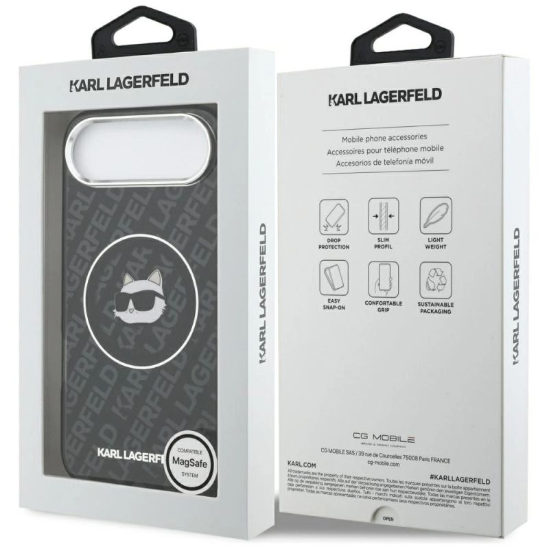 Etui Karl Lagerfeld IML Choupette Head Logo MagSafe na iPhone Air - czarne - obrazek 8
