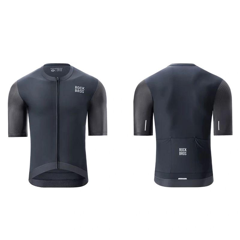 Koszulka rowerowa Rockbros 15200025 z krótkim rękawem rozmiar XXL - czarna - obrazek 3