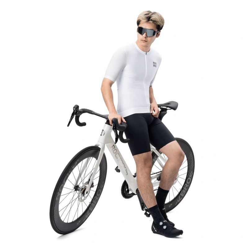 Koszulka rowerowa Rockbros 15200025 z krótkim rękawem rozmiar S - biała - obrazek 5
