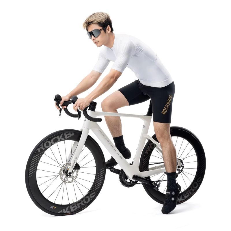 Koszulka rowerowa Rockbros 15200025 z krótkim rękawem rozmiar M - biała - obrazek 3