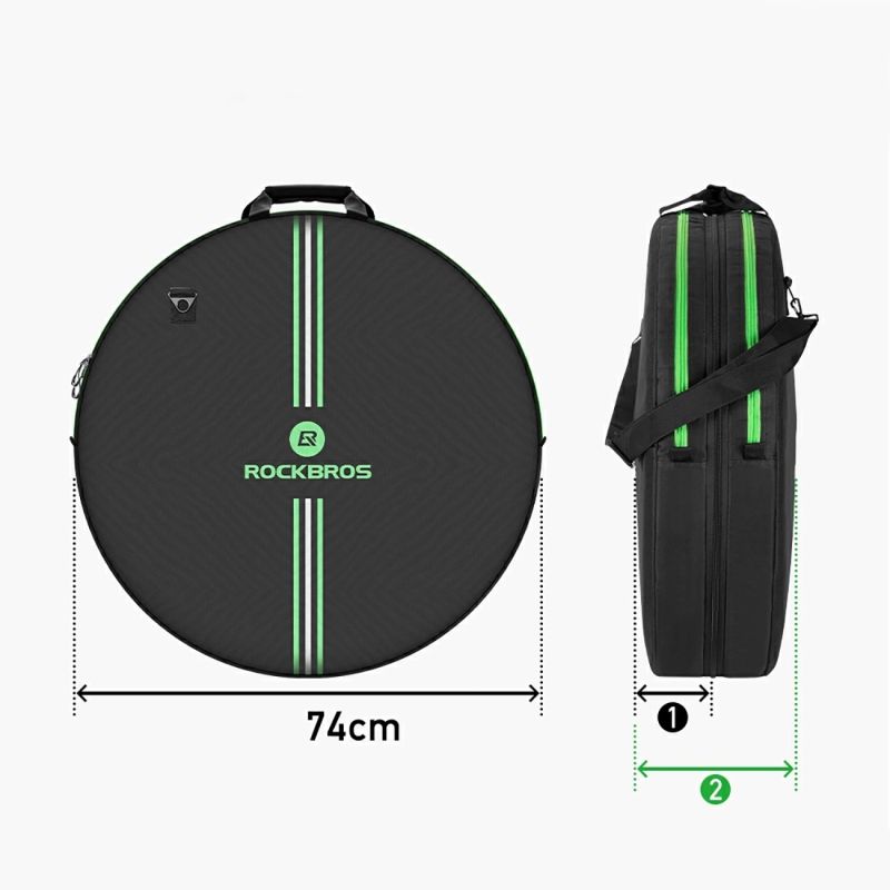 Pokrowiec transportowy Rockbros D40 na koło ø74cm - czarny - obrazek 3