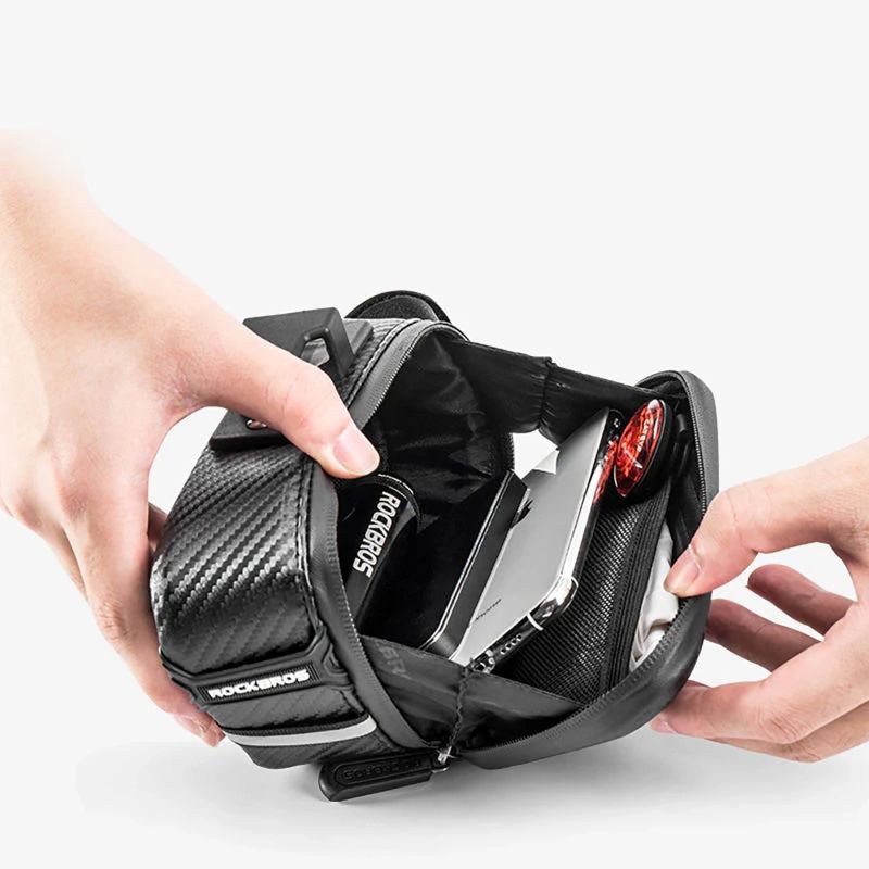 Torba rowerowa Rockbros B59 podsiodłowa 1,5L - czarna - obrazek 5