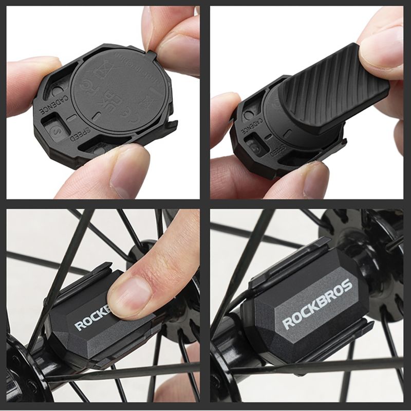 Czujnik prędkości lub kadencji 2w1 Rockbros C3 ANT+ / Bluetooth - czarny - obrazek 9