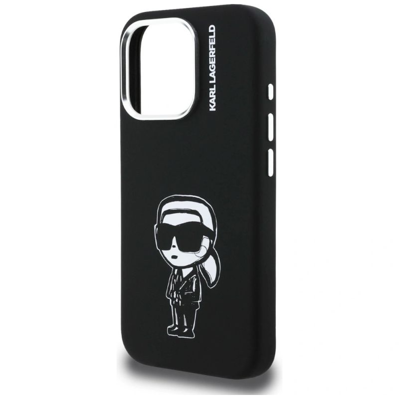 Etui Karl Lagerfeld Silicone Karl Sketch MagSafe na iPhone 16 Pro Max - czarne - obrazek 6
