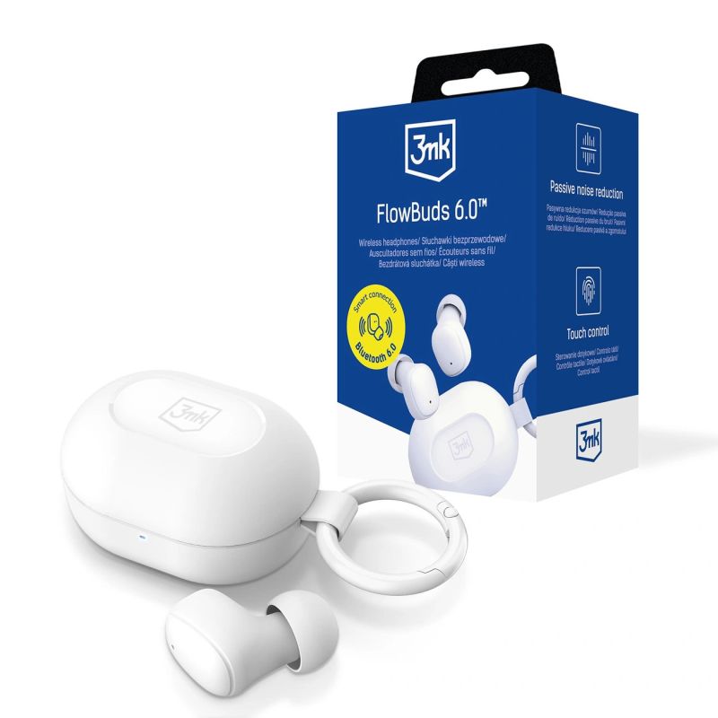 Słuchawki bezprzewodowe TWS 3mk FlowBuds 6.0 - białe - obrazek 10
