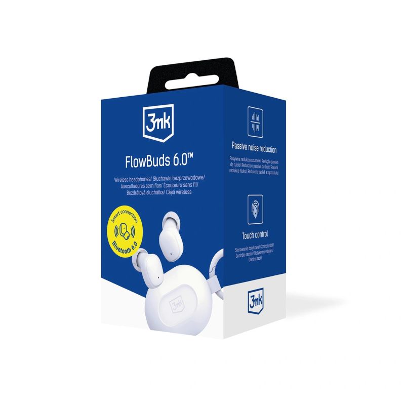 Słuchawki bezprzewodowe TWS 3mk FlowBuds 6.0 - białe - obrazek 12