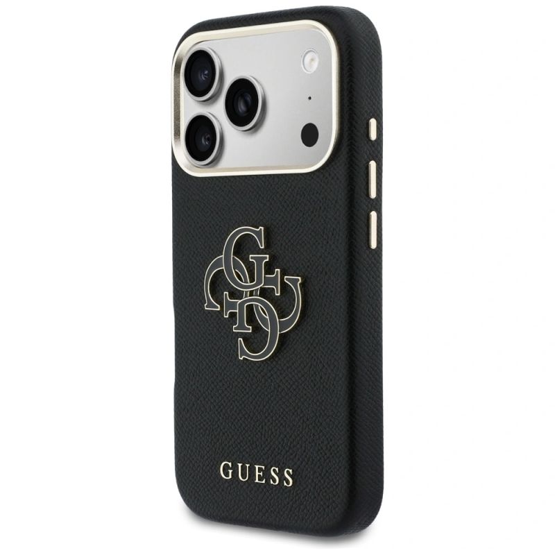 Etui Guess FW Resin Logo na iPhone 17 Pro - czarne - obrazek 2