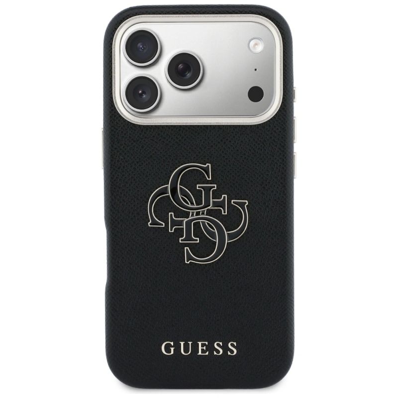 Etui Guess FW Resin Logo na iPhone 17 Pro - czarne - obrazek 3