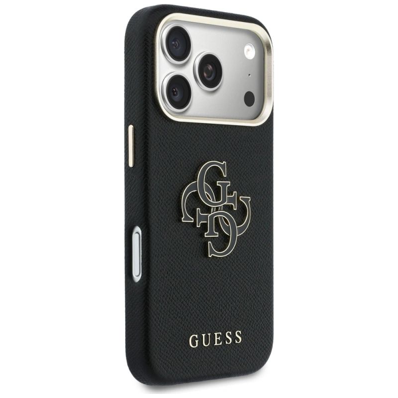 Etui Guess FW Resin Logo na iPhone 17 Pro - czarne - obrazek 4