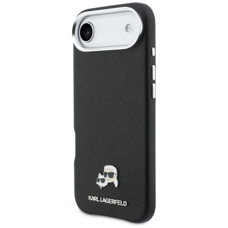Etui Karl Lagerfeld Karl & Choupette Head Pins Saffiano MagSafe na iPhone Air - czarne - obrazek 2