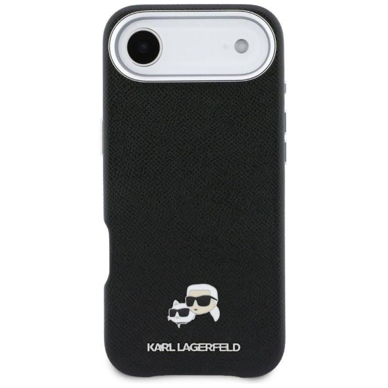 Etui Karl Lagerfeld Karl & Choupette Head Pins Saffiano MagSafe na iPhone Air - czarne - obrazek 3