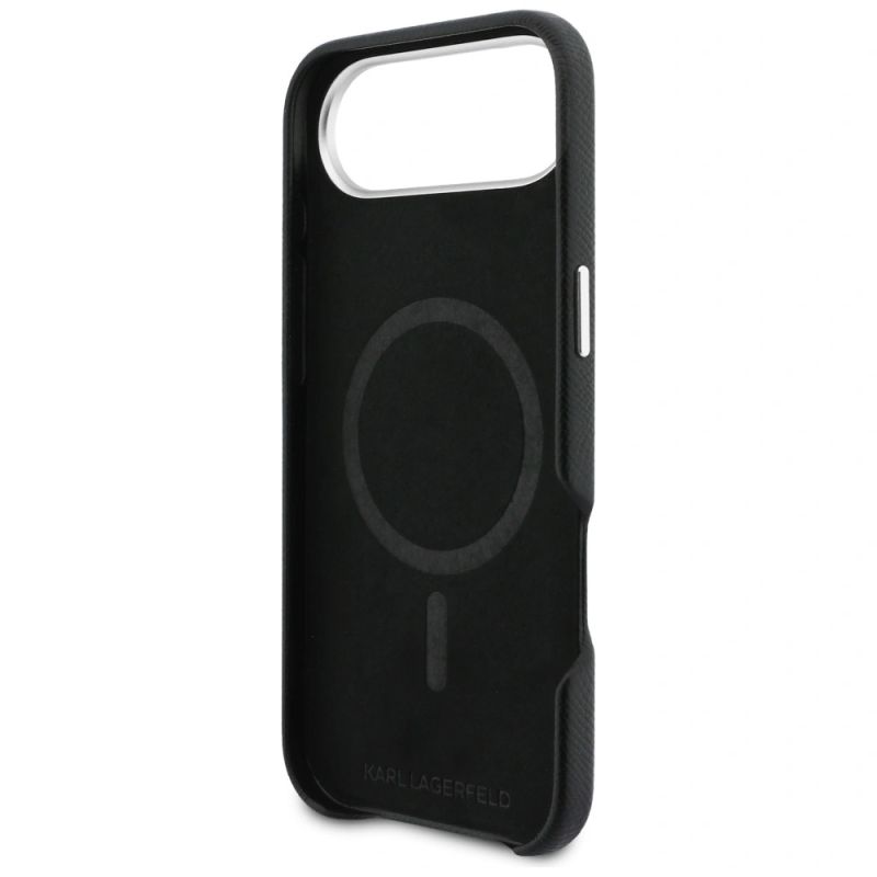 Etui Karl Lagerfeld Karl & Choupette Head Pins Saffiano MagSafe na iPhone Air - czarne - obrazek 7