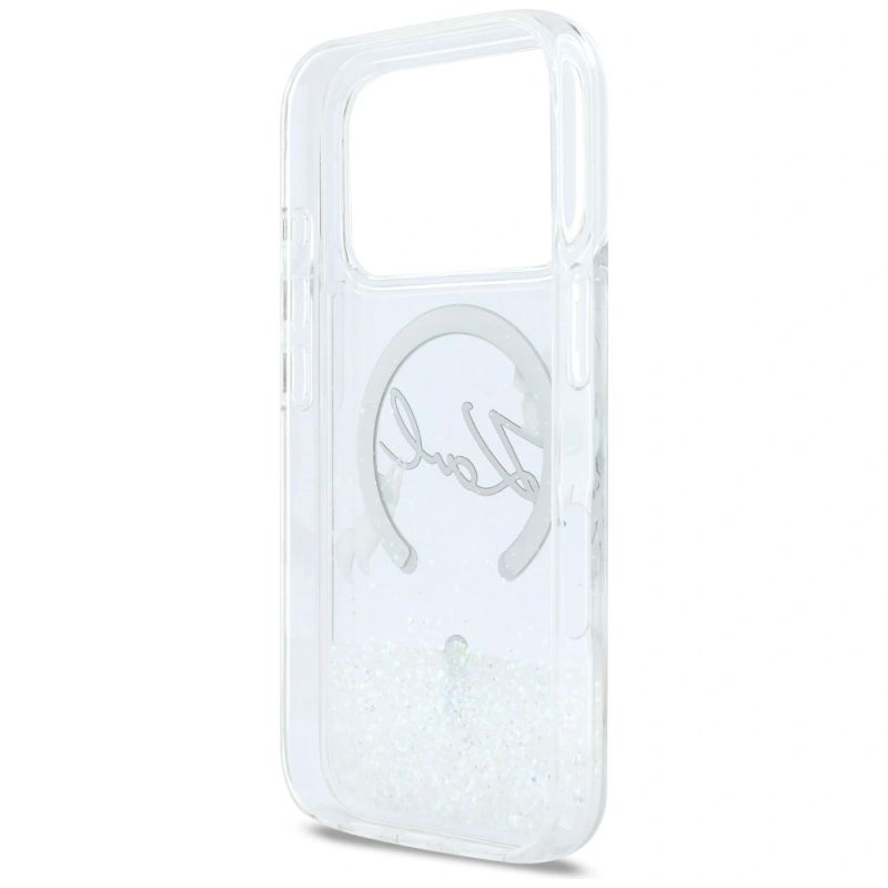 Etui Karl Lagerfeld Liquid Glitter Karl Script Logo MagSafe na iPhone 17 Pro - przezroczyste - obrazek 7