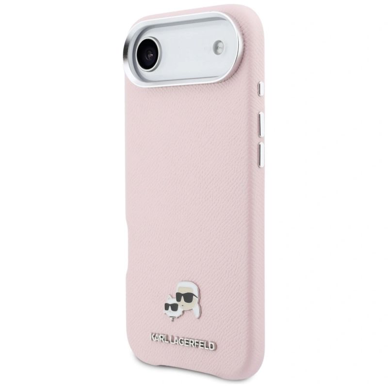 Etui Karl Lagerfeld Karl & Choupette Head Pins Saffiano MagSafe na iPhone Air - różowe - obrazek 2