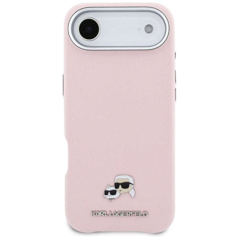 Etui Karl Lagerfeld Karl & Choupette Head Pins Saffiano MagSafe na iPhone Air - różowe - obrazek 3