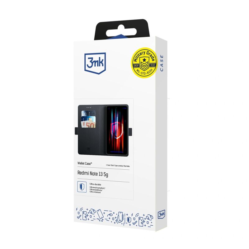 Etui 3mk Wallet Case na Realme C71 - czarne - obrazek 5