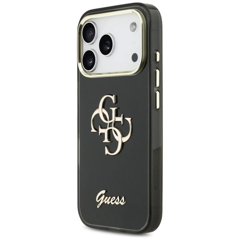 Etui Guess IML 4G Script Metal na iPhone 17 Pro - czarne - obrazek 2