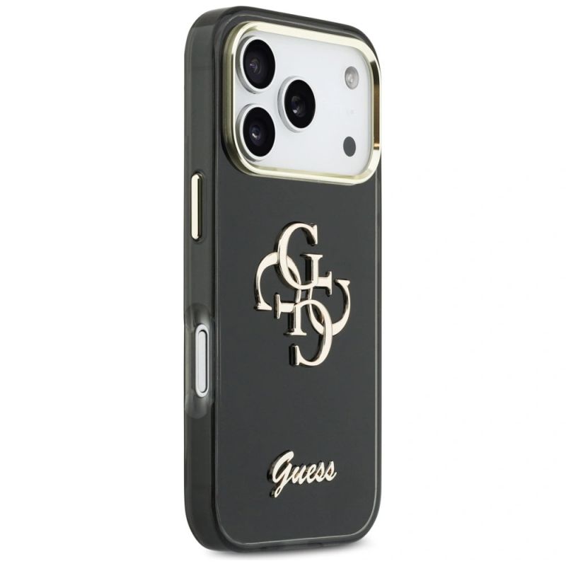 Etui Guess IML 4G Script Metal na iPhone 17 Pro - czarne - obrazek 4